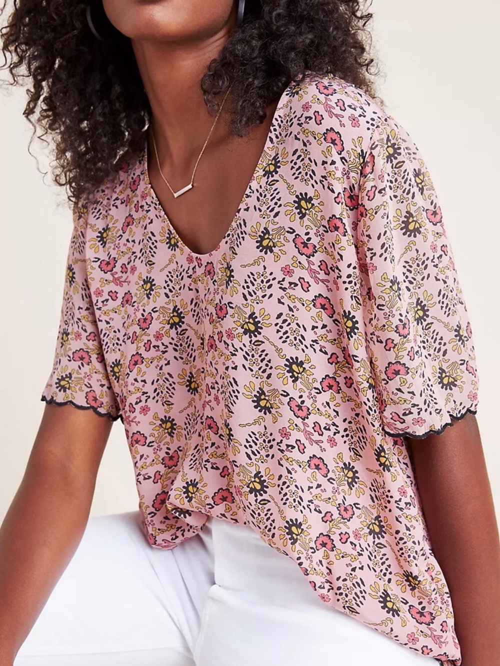 VELVET from Anthropologie Olivia Floral Blouse